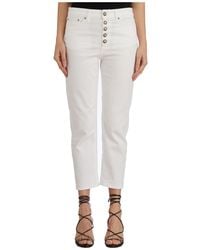 Dondup - Jeans With Jeweled Button Detail - Lyst