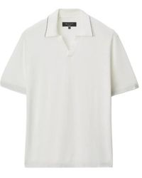 Rag & Bone - Silk-Cotton Blend Johnny-Collar Polo Shirt - Lyst