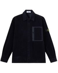 Stone Island - Logo Patch Corduroy Shirt - Lyst
