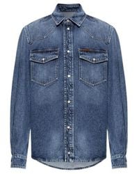Moncler - Western Denim Shirt - Lyst