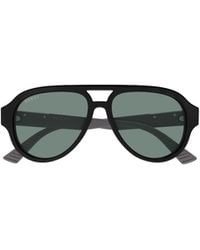 Gucci - Eyewear Pilot Frame Sunglasses - Lyst