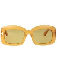 Tom Ford - Eyewear Venetia Rectangle Frame Sunglasses - Lyst