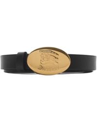 Burberry - Thin Reversible Leather Knight Stamp Belt - Lyst