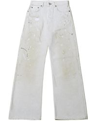 Acne Studios - Distressed Logo Patch Jeans - Lyst