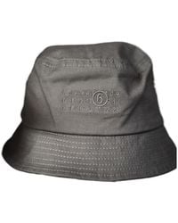 MM6 by Maison Margiela - Logo Embroidered Bucket Hat - Lyst