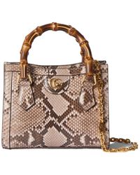 Gucci - Diana Python Small Tote Bag - Lyst