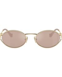 Miu Miu - Logo Sunglasses - Lyst