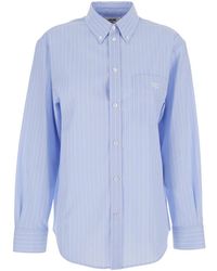 Celine - Triomphe Striped Shirt - Lyst