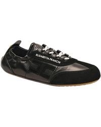 Elisabetta Franchi - Patchwork Lace-Up Sneakers - Lyst