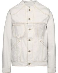 Maison Margiela - Collarless Buttoned Denim Jacket - Lyst