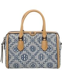 Tory Burch - T Monogram Denim Petite Barrel Bag - Lyst
