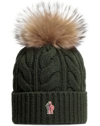Moncler - Grenoble Pompon Braided Beanie - Lyst