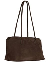 The Row Terrasse Leather Shoulder Bag in Black | Lyst