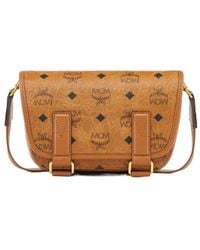 MCM - Mini Aren Logo-Print Shoulder Bag - Lyst