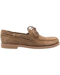 Gianvito Rossi - Vande Suede Boat Shoes - Lyst