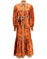 ALÉMAIS - Monkey Dance Printed Shirt Dress - Lyst