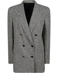 Tagliatore - Houndstooth Patterned Double Breasted Jasmine Jacket - Lyst