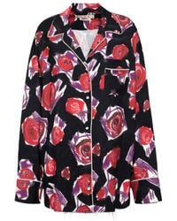 Marni - Floral Printed Long-Sleeved Shirt - Lyst