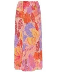 Pleats Please Issey Miyake - Floral Pleated Mid Skirt - Lyst