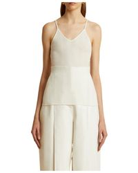 KHAITE - Sleeveless V-Neck Top - Lyst