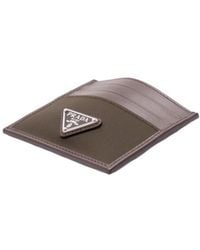 Prada - Triangle-Logo Two-Toned Cardholder - Lyst