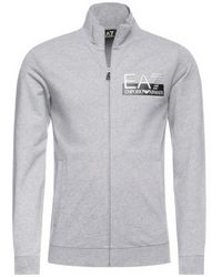 EA7 - Logo Collar Casual Jacket - Lyst