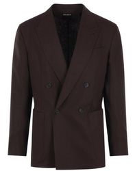 ZEGNA - Double Breasted Jacket - Lyst
