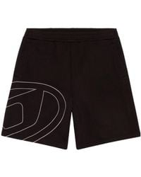 DIESEL - P-Crow Megoval Maxi D Logo Sweat Shorts - Lyst