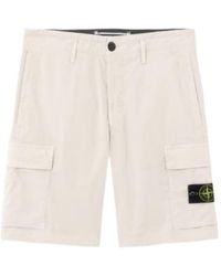 Stone Island - Logo Patch Cargo Bermuda Shorts - Lyst