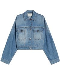Weekend by Maxmara - Cropped Denim Jacket - Lyst