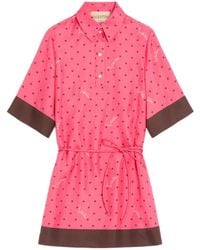 Valentino - Stelline Firma Starry Twill Shirt Dress - Lyst