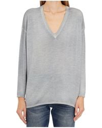 Avant Toi - Long Sleeve V-Neck Jumper - Lyst