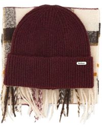 Barbour - Beanie And Scarf Gift Set - Lyst