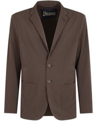 Herno - Single-Breasted Seersucker Blazer - Lyst