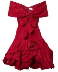 Magda Butrym - Off-Shoulder Cotton-Blend Taffeta Minidress - Lyst