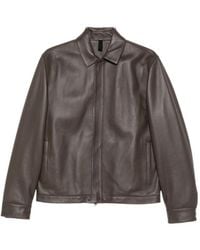 Tagliatore - Long-Sleeved Leather Jacket - Lyst