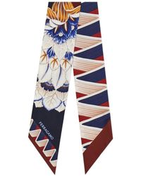 Ferragamo - Flowers And Butterflies Print Silk Mini Bandeau - Lyst
