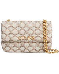 Celine - Chain Shoulder Bag Matelasse Monochrome - Lyst