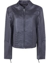 Daily Paper - Patterned Leather Jacket - Lyst