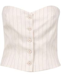 Aniye By - Button-Front Bandeau Top - Lyst