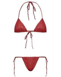 Oséree - Oséree Lurex Triangle Bikini - Lyst