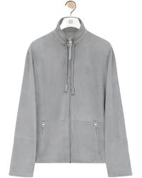 Loewe - Long-Sleeved Leather Jacket - Lyst