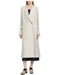 Uma Wang - Jacquard Ruched-Detail Double-Breasted Coat - Lyst