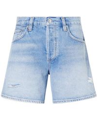 Citizens of Humanity - Billie Distressed Organic Denim Shorts - Lyst