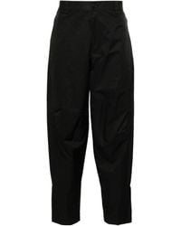 Lanvin - Tapered-Cut Logo Patch Biker Trousers - Lyst