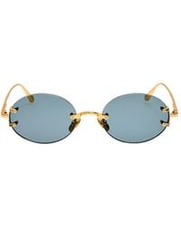 Linda Farrow - Stella Oval Frame Sunglasses - Lyst