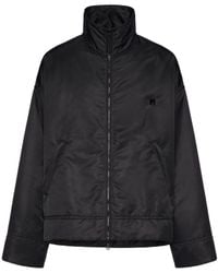 Valentino - Stud Detailed Zip-Up Jacket - Lyst
