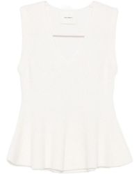 Lisa Yang - V-Neck Sleeveless Knit Top - Lyst