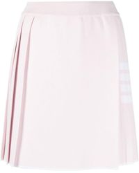 Thom Browne - 4-Bar High Waist Pleated Skirt - Lyst