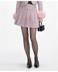 Self-Portrait - Boucle Crystal Belt Mini Skirt - Lyst
